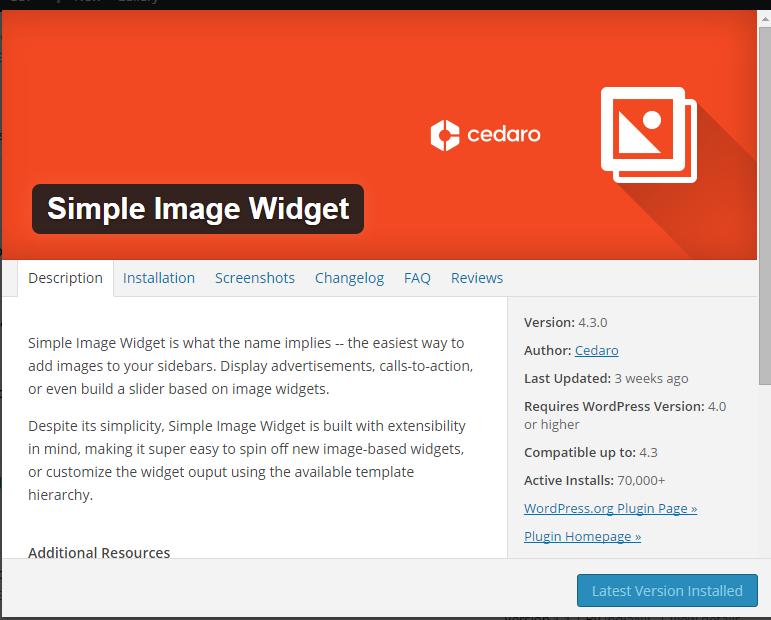 8. Plugins Plugin: Simple Image Widget Search for: Simple Image Widget How does it work: For some reason, most themes don t have