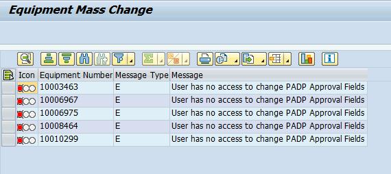 16. If a user with PADP approver role (SD17) attempts to change any information other than the PADP fields, the program will generate error.