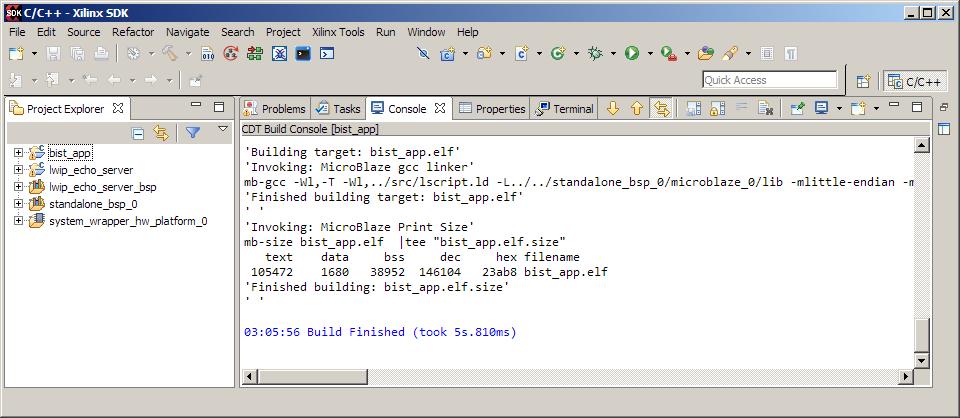 Compile AC701 Software in SDK SDK Software Compile - Build