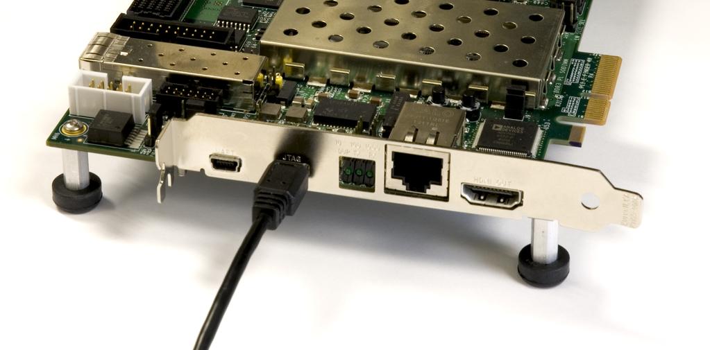 AC701 Setup Connect a USB Type-A to Micro-B cable to the USB JTAG