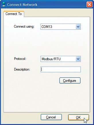 CONFIGURING TOOL4COOL 6. The Configure Network dialog box will appear. 7.