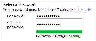 Using the Zero Download Reader Selecting a Password A password-strength indicator in this section helps you create a strong password. FIGURE 3-12.