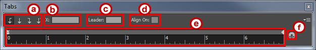 5. From the Tags dialog window, you have the following options: a. Tab Alignment buttons - Choose either left, right, center, or decimal alignment. b. Tab Position - Tells you the exact position of where the selected tab is at on the page.