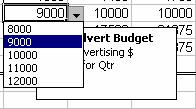 Complex Microsoft Excel 2003 for Business Restrict Data Entry to Values on a List Suppose it is decided that the amounts entered for the advertising for each quarter must be rounded to the nearest