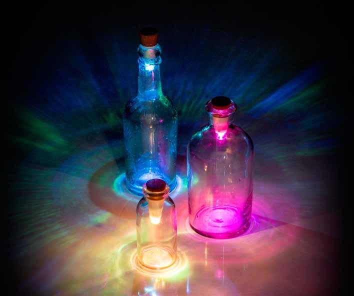 Multicolour Bottle Light Rechargeable light that