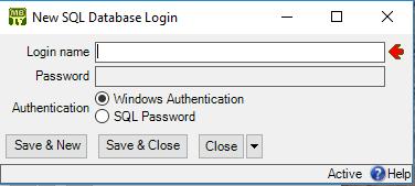 Otherwise, you have to create a new login entry for the person. Click New SQL Database Login. This opens a window with the following form: 9.