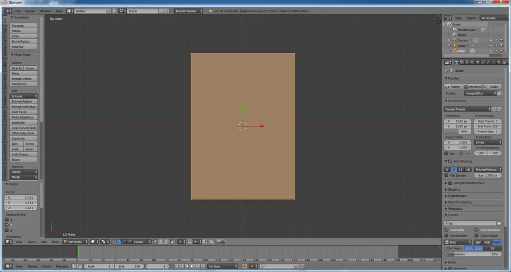 Tip: in nearly every 3D program in Edit mode you can select vertices ( dots ), edges ( lines ) or faces ( planes ). I will return to it and explain later.