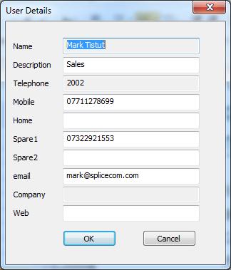 View a User s Details 1. Firstly, ensure the Users filter is turned on 2. Within the Call box, search for the User required 3.