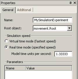 Chapter 10. Running and observing a model To specify model simulation speed 1. In the Project window, click the experiment, for which you want to specify model simulation speed. 2.
