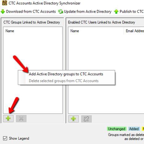The Publish to CTC Accounts button saves any changes made back to the CTC Accounts system.
