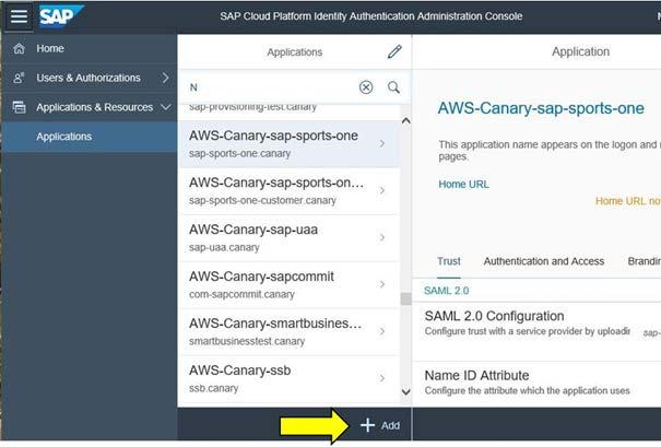 1. Open the administration console of the SAP Cloud Platform Identity Authentication service. Example: https://company.accounts.
