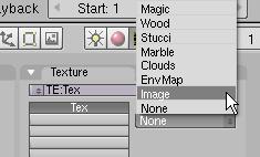 In the Texture Panel press the Add New button. Press F6 (Texture).