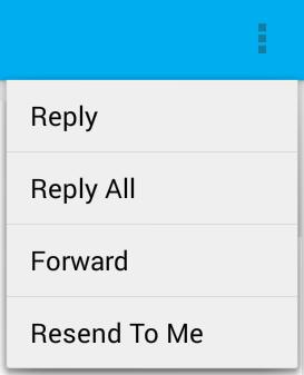 on the message: Reply Sends an email response only to the message originator.
