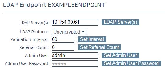 2 DoD CAC Authentication 3. Type the IP address of the LDAP database or databases in the LDAP Server(s) text box and click LDAP Server(s). Separate multiple entries by using a comma. 4.