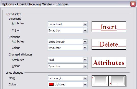 Choosing options for Writer Some considerations: If most of your tables will require borders or headings, select those checkboxes.