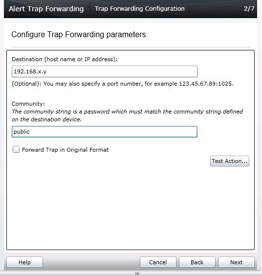 Trap Forwarding Configuration 3. Severity, Category, Device, date and time can be customized according to the requirement as described for Alert Email Action. 4.