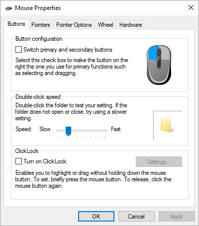 Input Settings -- DoubleClickSpeed The interval between two successive clicks that are recognized as a