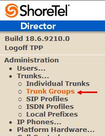 4 System Settings Trunk Groups If the SIP Trunk Groups have already been configured on the system, skip down to the ShoreTel System Settings - Individual Trunks section.