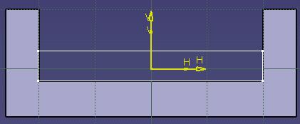 Select the Rectangle button and draw the profile corresponding to the entry plan. Then you can set the constraints. 4.