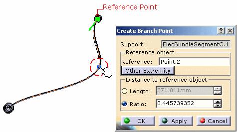 Adding Branch Points Page 81 This task shows you how to create branch points using the dedicated command. It is also possible to access this function through the Segment Definition dialog box.