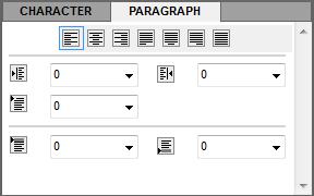 10. Paragraph Property Panel The Paragraph panel is for setting the paragraph styles for the text in the currently selected text boxes.