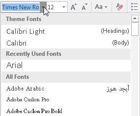 Character Formatting using the Toolbar Icons 1) Open the document called Introduction to Character Formatting.