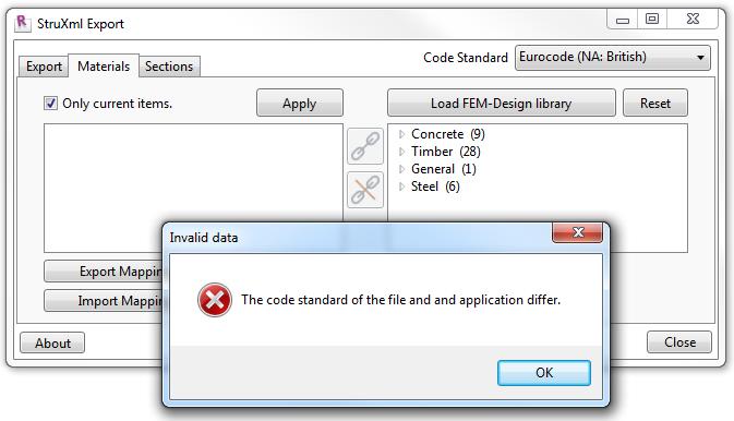 Error: The code standard of the file and application differ.