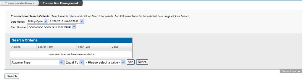 TRANSACTION MAINT MODULE (Cont.): Transaction Management: This is where you can review and allocate your transactions.