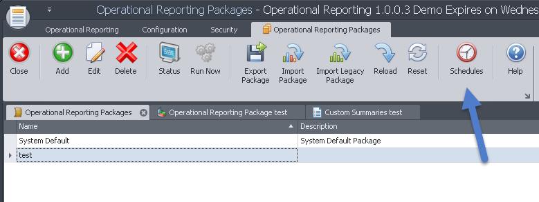 Scheduling Operational Reports