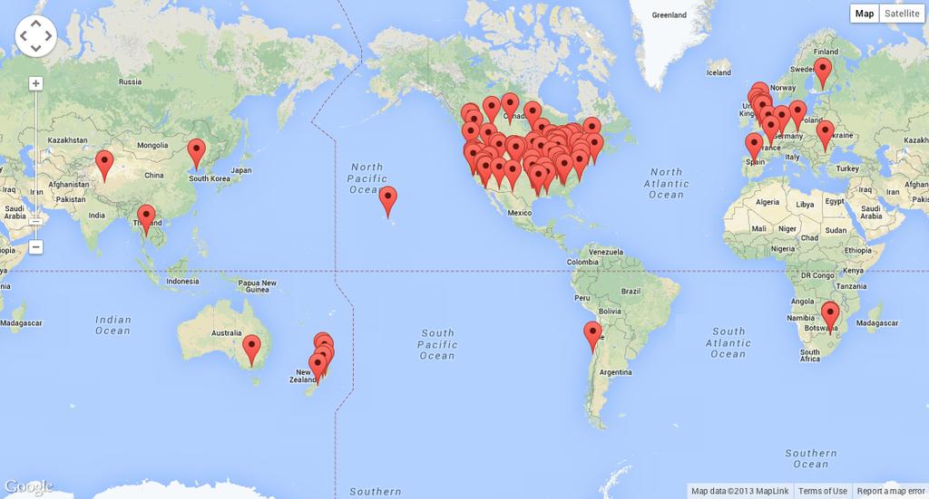 World-Wide perfsonar-ps Deployments: 1000+ as of January