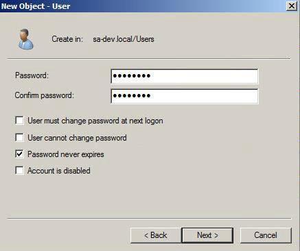 Configure the user s password so it never expires.