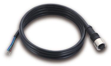 power cable with IP67-rated 5-pin female -coded M12