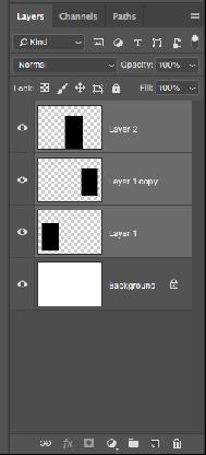 21. Now that we have our three panels, each on a separate layer, we need to select them all so that all three layers are active.