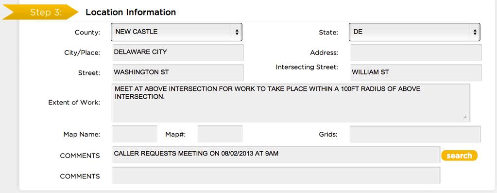HELP PAGES / APPENDIX A4 MEETING TICKETS A Meeting ticket is used to request an appointment with locators at the job site.