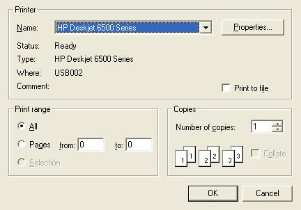 Print... Open the Print window to select a printer, specify which pages to print, and specify a number of copies to print.