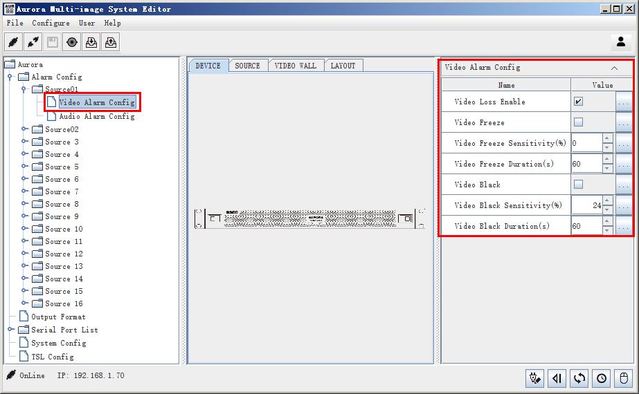 Figure 3.2-2 Property Pane for Device Configuration 2.