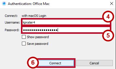 4. The Authentication: Office Mac window opens. In the Username field, enter your NetID (See Figure 16). 5.