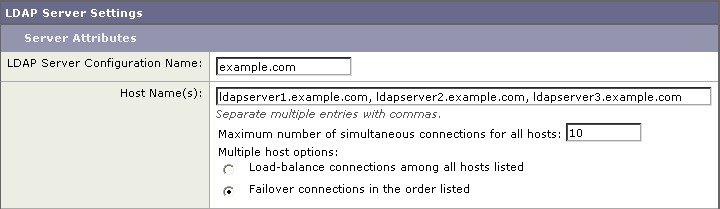 Failover Failover To ensure that LDAP queries are resolved, you can configure your LDAP profile for failover.