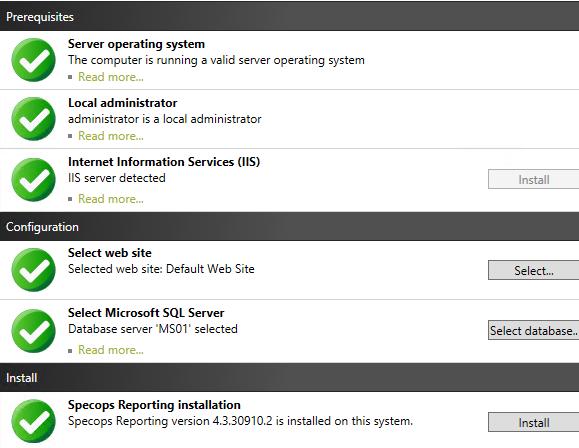 Install Specops Reporting Specops Reporting can be used in combination with Specops Inventory. You can use Specops Reporting to view and created detailed inventory reports.