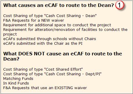 The opening ecaf header provides much information, including 2 popup windows.