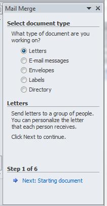 You can personalize letters, emails, envelopes, or labels, and the Mail Merge Wizard takes you through the process step by step.