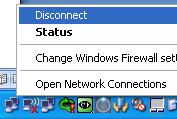 Disconnecting To disconnect the VPN connection and return to your internet connection. 1. Locate the VPN icon in your Icon tray.