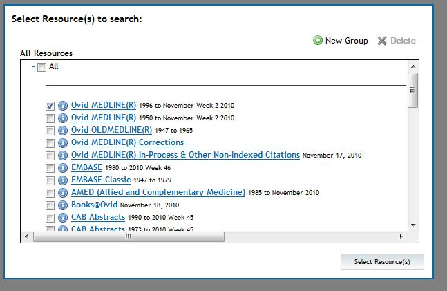PAGE 3 Open OVID SP; select MedLine Step 1: Go to OvidSP, and select MEDLINE (other databases,
