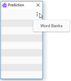 Have the suggested words read for you Setting up Prediction speech options. Altering how Prediction learns new words Setting up the Prediction learning options.