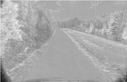 Road segmentation alternative approach Original RGB image converted to an illumination