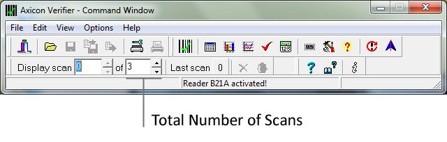 Total Number of Scans To verify barcodes you need to scan a barcode several times in order to calculate an average result of its performance.