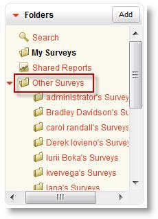 Accessing shared surveys, viewing other users folders and moving surveys is now easier than ever before.