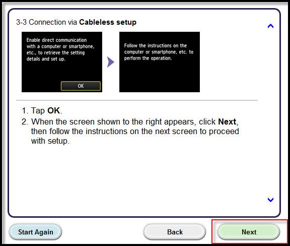 Tap OK on your printer s touchscreen. When Follow the instructions on the computer or smartphone.