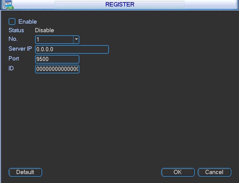 Figure 5-10 Or on the WEB, from Setup->Vehicle->Auto register, the interface is