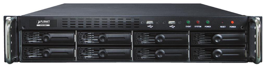2.4 NVR-3280 32-Ch Rack-mount Network Video Recorder with 8-bay Hard Disks 2.4.1 Package Contents 1 x NVR 1 x Cord 1 x RJ45 Cable 1 x CD-ROM 32 x HDD Screw 2 x Angle Bar 4 x Angle Screw 4 x Handle Screw 2 x Handle Kit 1 x Quick Installation Guide 2.